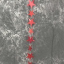 [X92636-RED] 72&quot; STAR GARLAND  -  RED