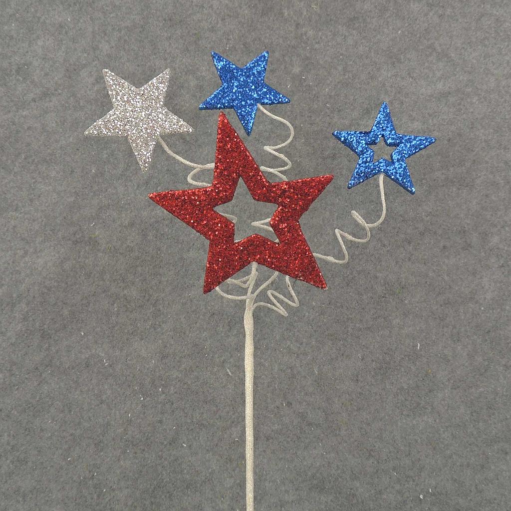 [XA104-RWB] 20" STAR SPRING PICK AMERICANA