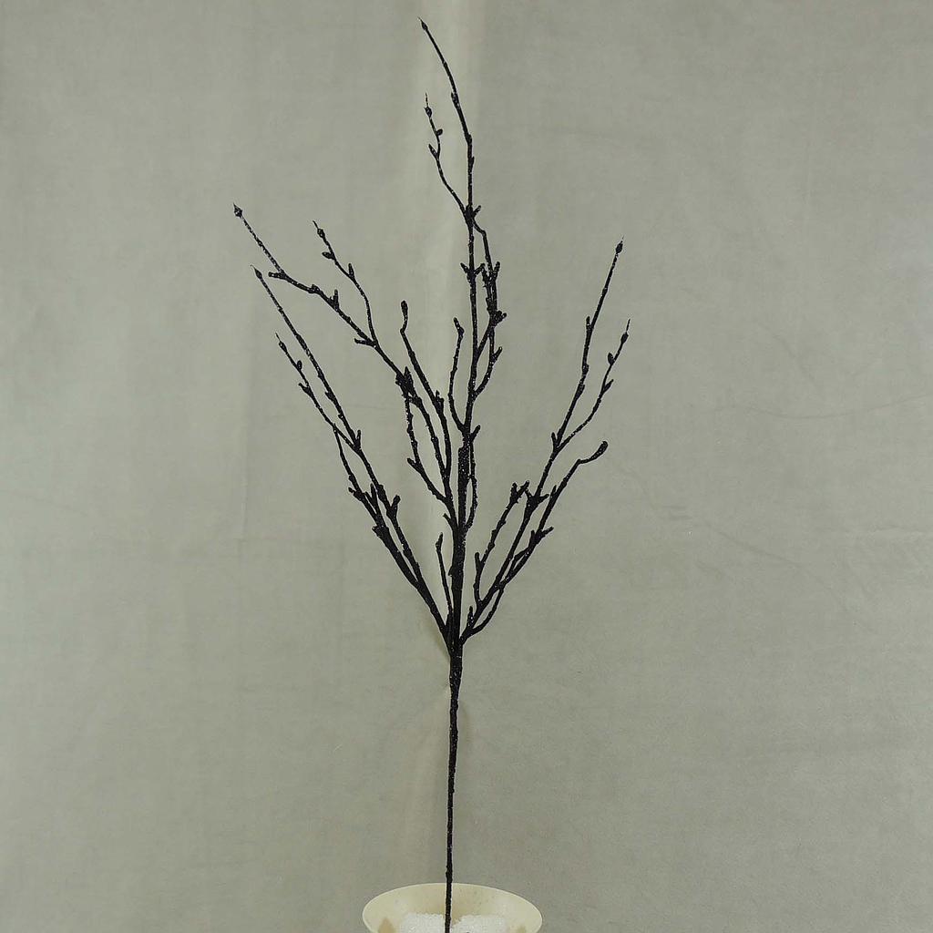 22" GLITTER TWIG BRANCH  BLACK