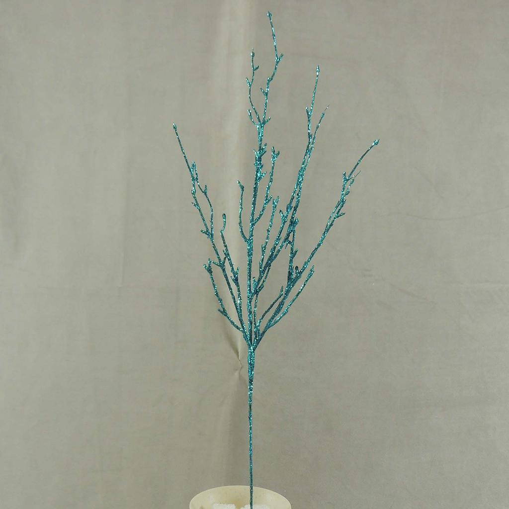 [X60142-BLU] 22" GLITTER TWIG BRANCH  BLUE