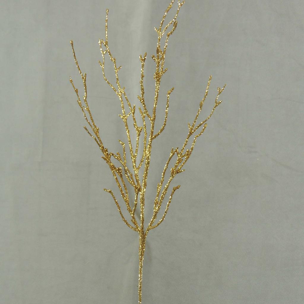 22" GLITTER TWIG BRANCH   GOLD