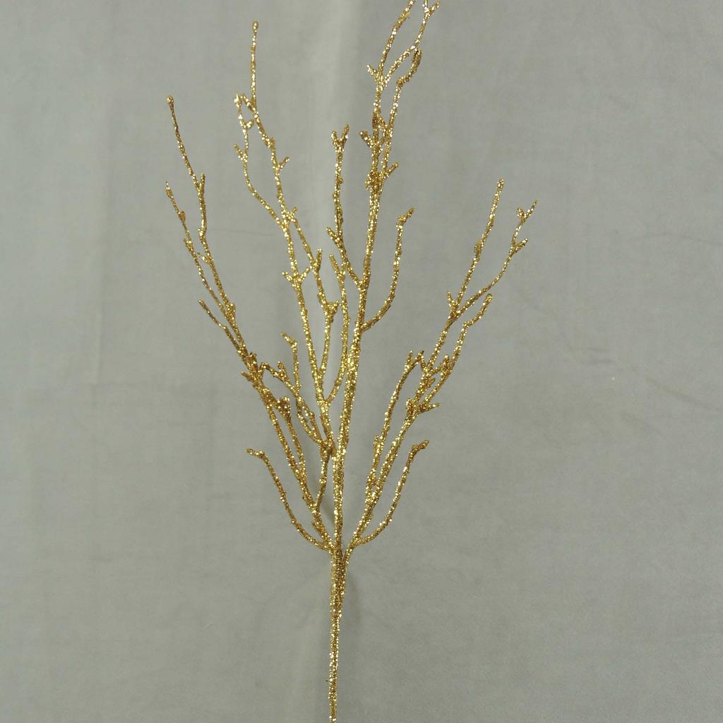 22&quot; GLITTER TWIG BRANCH   GOLD