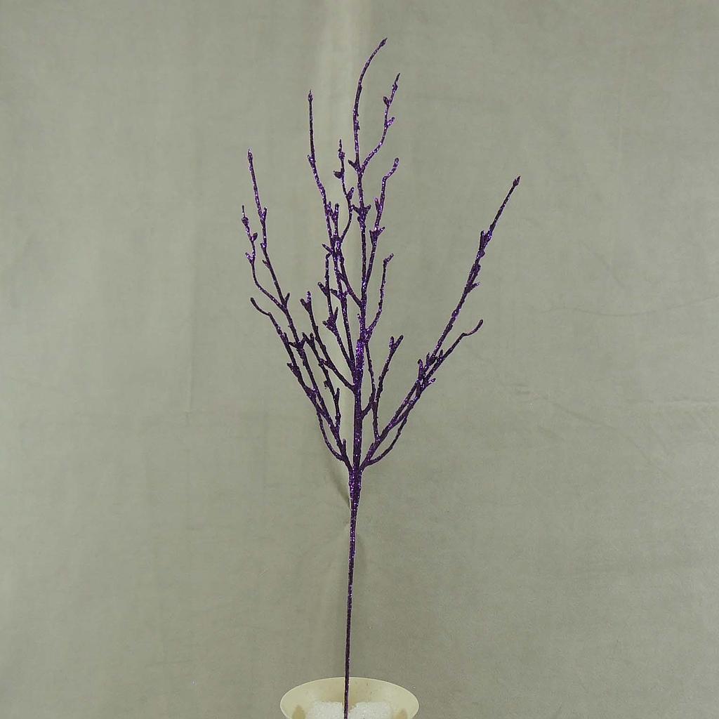 [X60142-PUR] 22" GLITTER TWIG BRANCH PURPLE