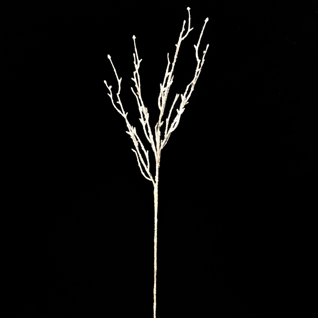 22" GLITTER TWIG BRANCH SILVER