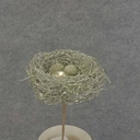 8" NEST PICK 5" dia W/3 EGGS