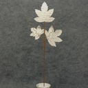 27" MAPLE LEAF SPRAY X3 PARCHMENT WHITE