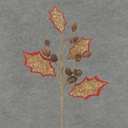 HOLLY LVS SPRAY CORK 20" RED