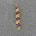 ORNAMENT 8.5" TIN SPRING  GREEN/FUCHSIA