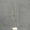 40" FLOCKED HANGING ACRYLIC/BEAD TWIG SPRAY