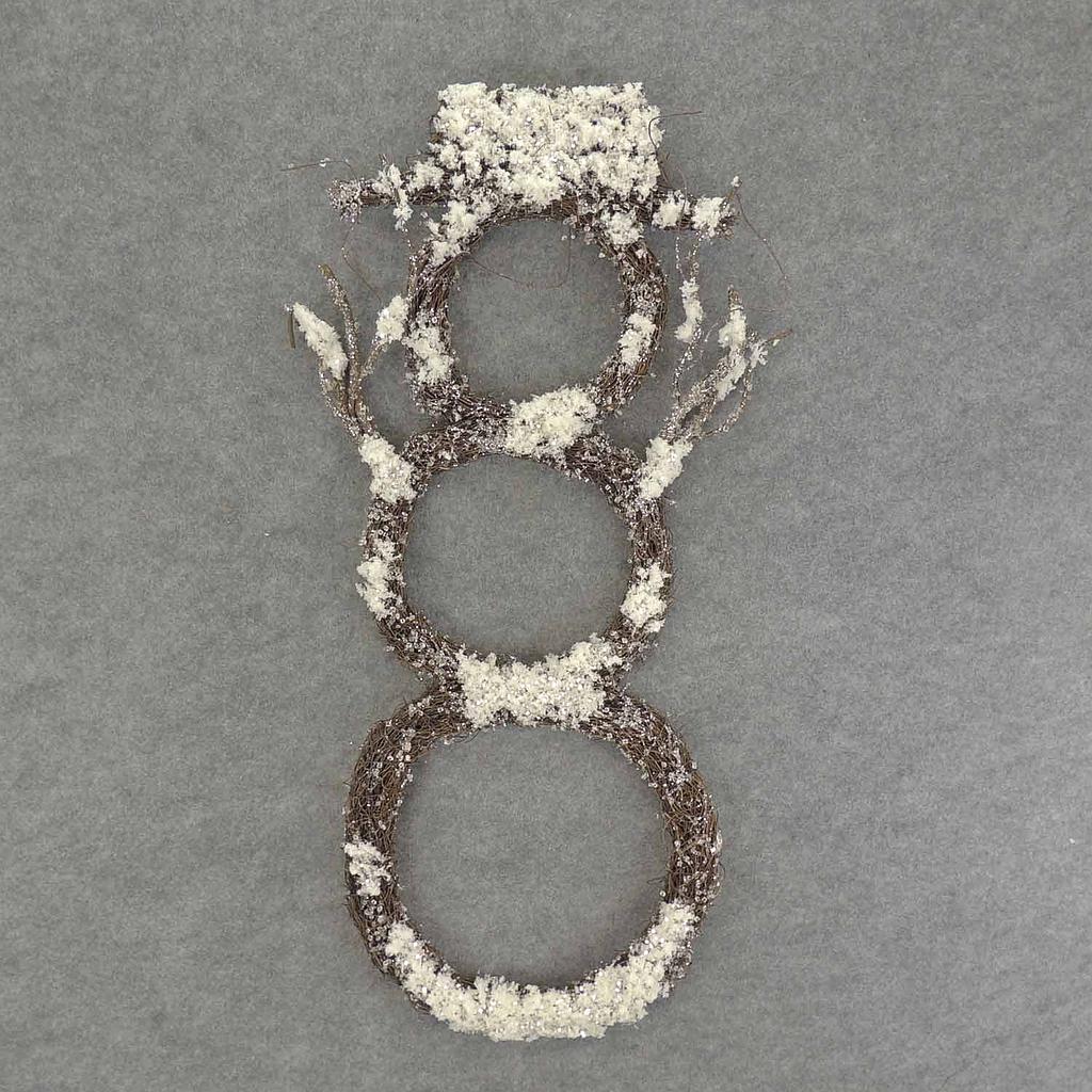 SNOWMAN 30.5"x15" TWIG W/SNOW & ICE