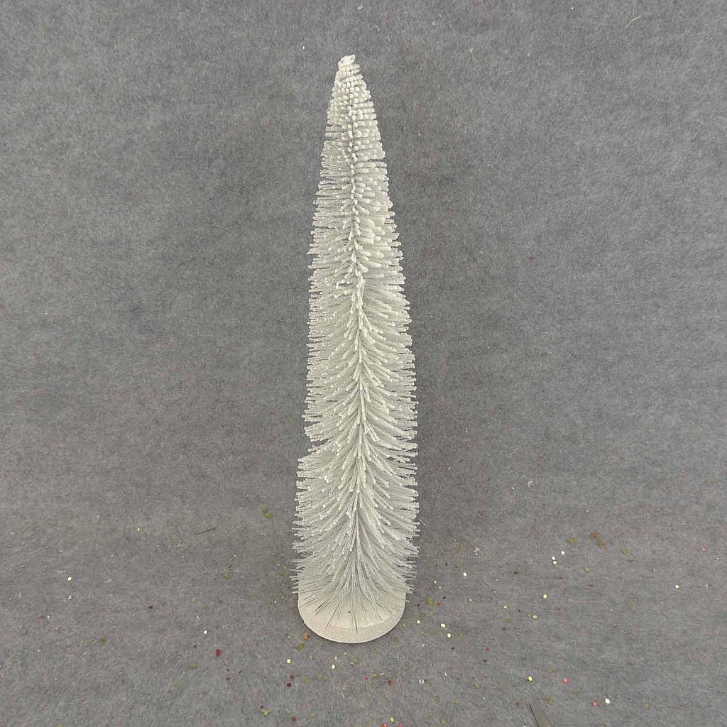 TREE MINI 20" W/GLITTER LARGE/WHITE