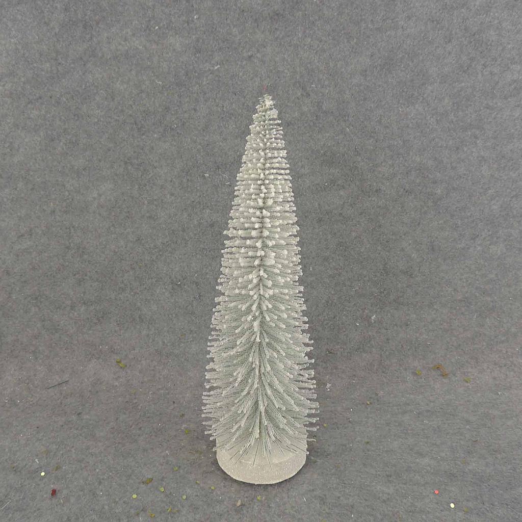 TREE MINI 12.5" W/GLITTER SMALL/WHITE