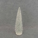 TREE MINI 12.5" W/GLITTER SMALL/WHITE