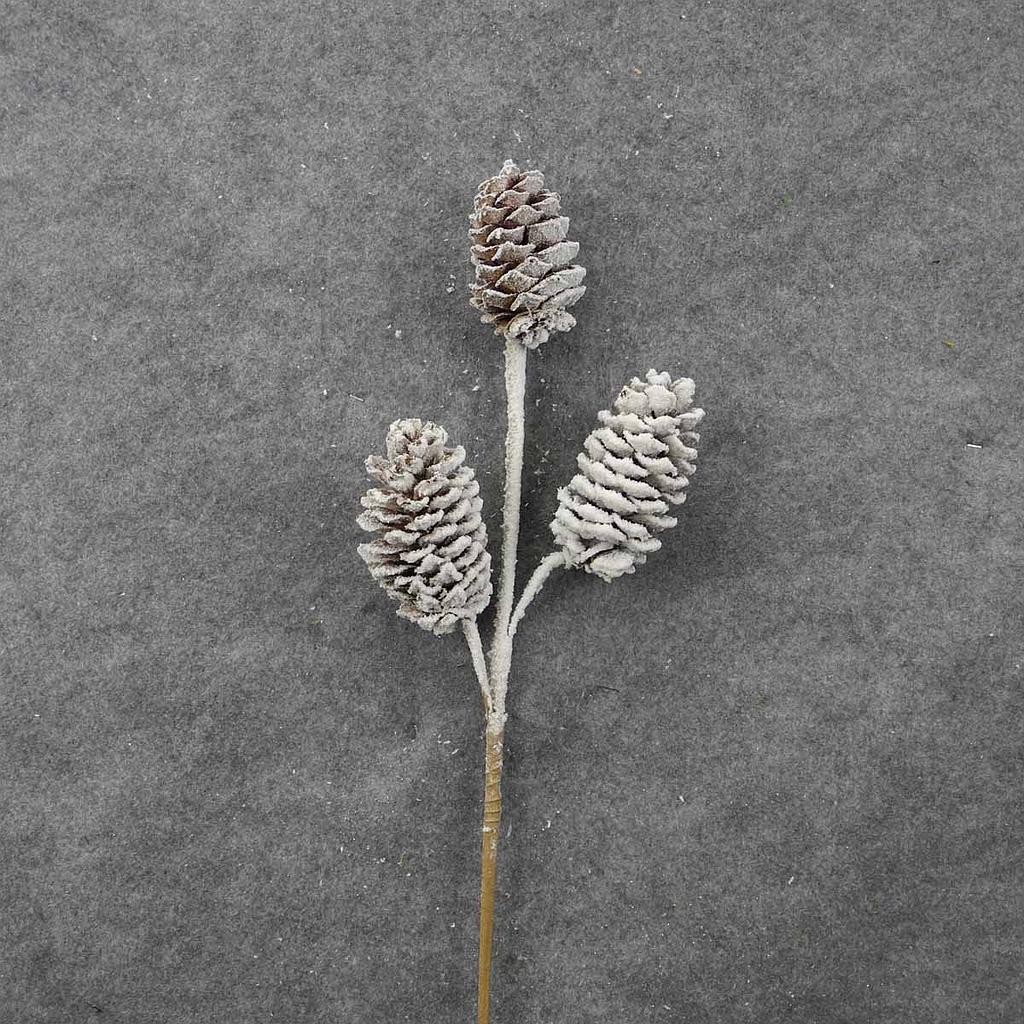 [XA8072] 28" PINECONE SPRAY X3 FLOCKED