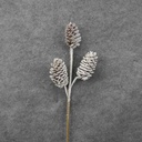 28" PINECONE SPRAY X3 FLOCKED