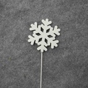 SNOWFLAKE PICK 17.5" (6/BAG)  WHITE