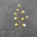 ORNAMENT SPRAY 26" X9 GOLD W/SNOW&ICE