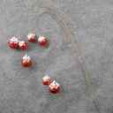 HANGING ORNAMENT SPRAY 39" RED W/SNOW&ICE