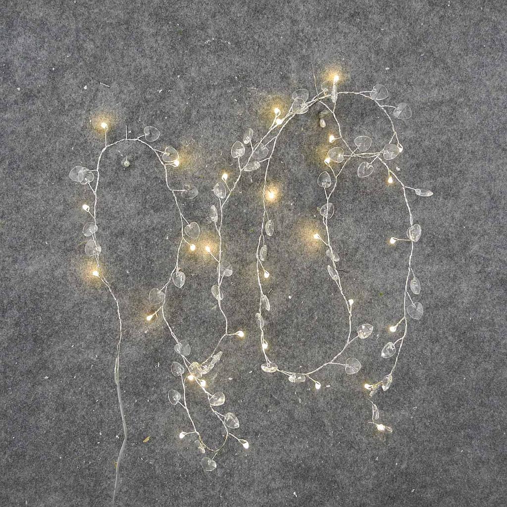 GARLAND LIGHTED GEM/WIRE 66"