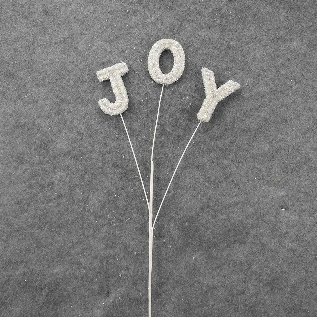 J-O-Y SPRAY 31"  SILVER/WHITE W/GEMS