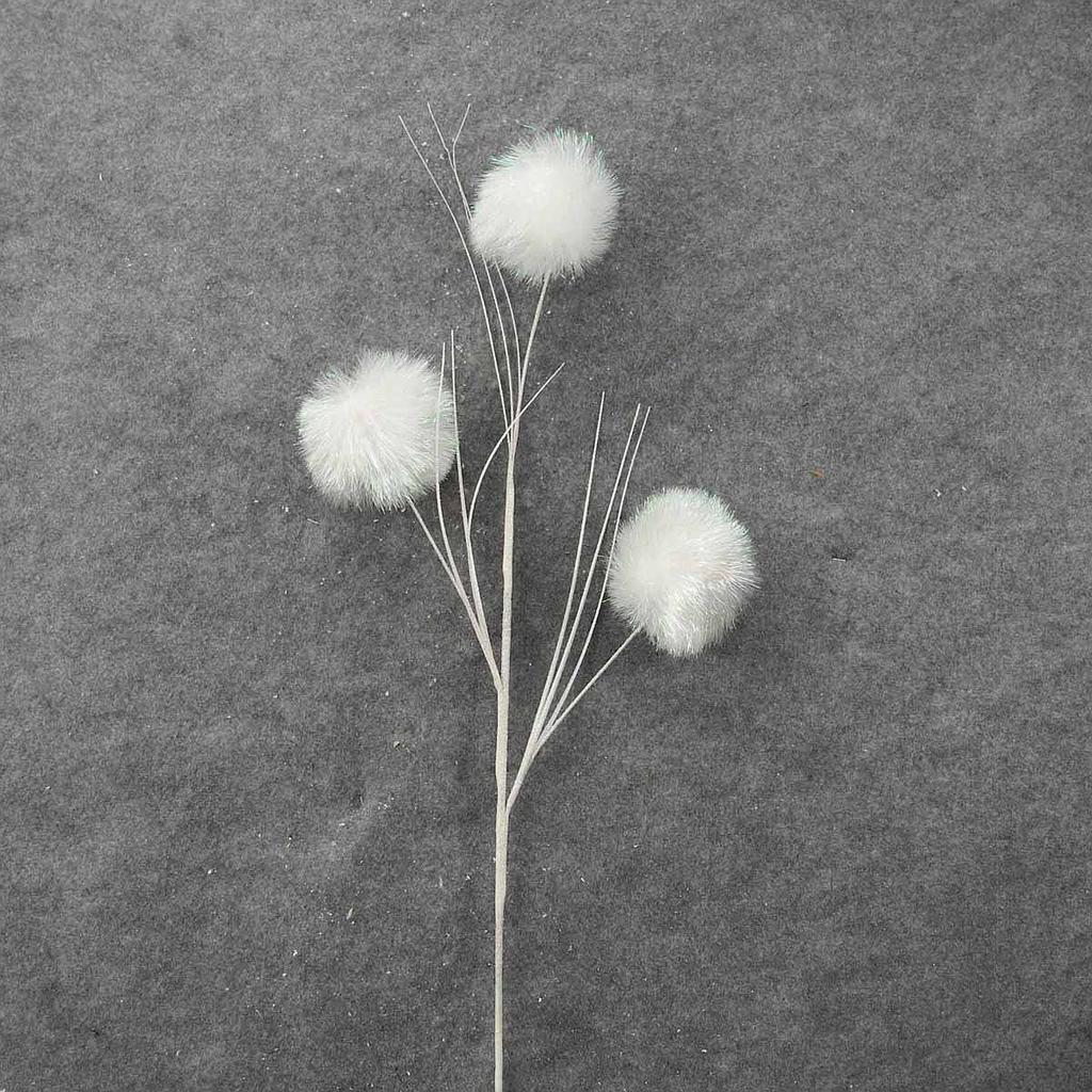 24" POM-POM/GRASS SPRAY X3 WHITE