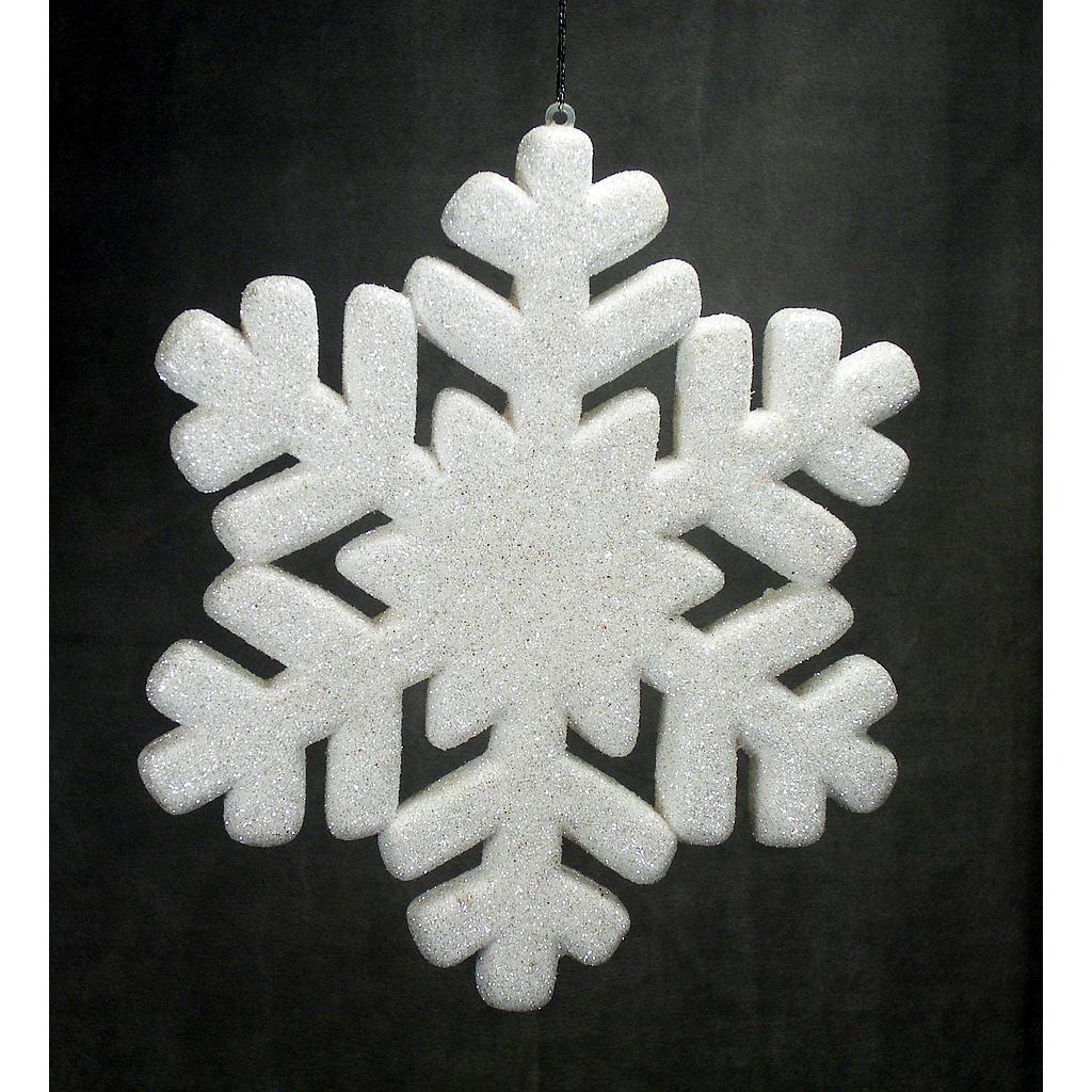 [XB333-WHT] 8" SNOWFLAKE HANGING (6/BAG)