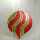 DISPLAY 18" ORNAMENT ONION SHAP  RED/GREEN