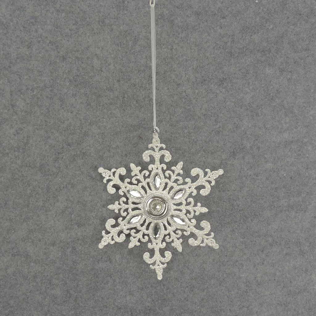 SNOWFLAKE 6" JEWEL ORNAMENT