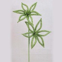 21" POINSETTIA GLITTER SPRAY X2 GREEN