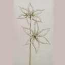 POINSETTIA GLITTER SPRAY X2 21"  PLATINUM
