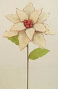28" POINSETTIA BURLAP NATURAL