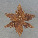POINSETTIA PICK 19" 15" DIAM. VELV/GLIT BROWN