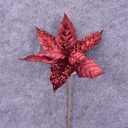 12" POINSETTIA PICK 10" dia BLM BURGUNDY