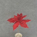 POINSETTIA PICK 13" VELVET  RED
