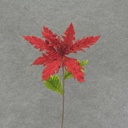 24" POINSETTIA PICK VELV/GLIT RED
