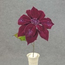 POINSETTIA VELVET 20" SPRAY 10" dia FUSCHIA
