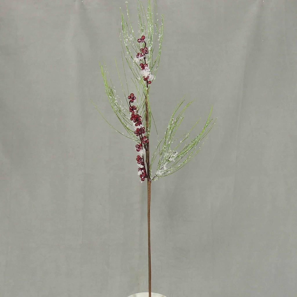 PINE L/N BERRY SPRAY 27" W/SNOW