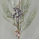 37" PINE MIX BERRY/CONE SPRAY W/SNOW