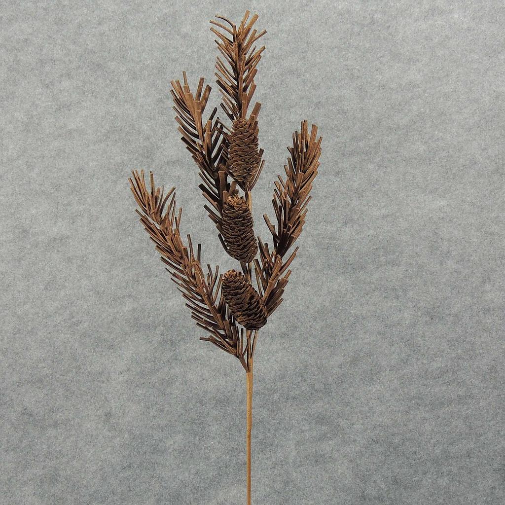 [XA4015-DKB] 29" PINE FOAM SPRAY W/CONES DARK BROWN