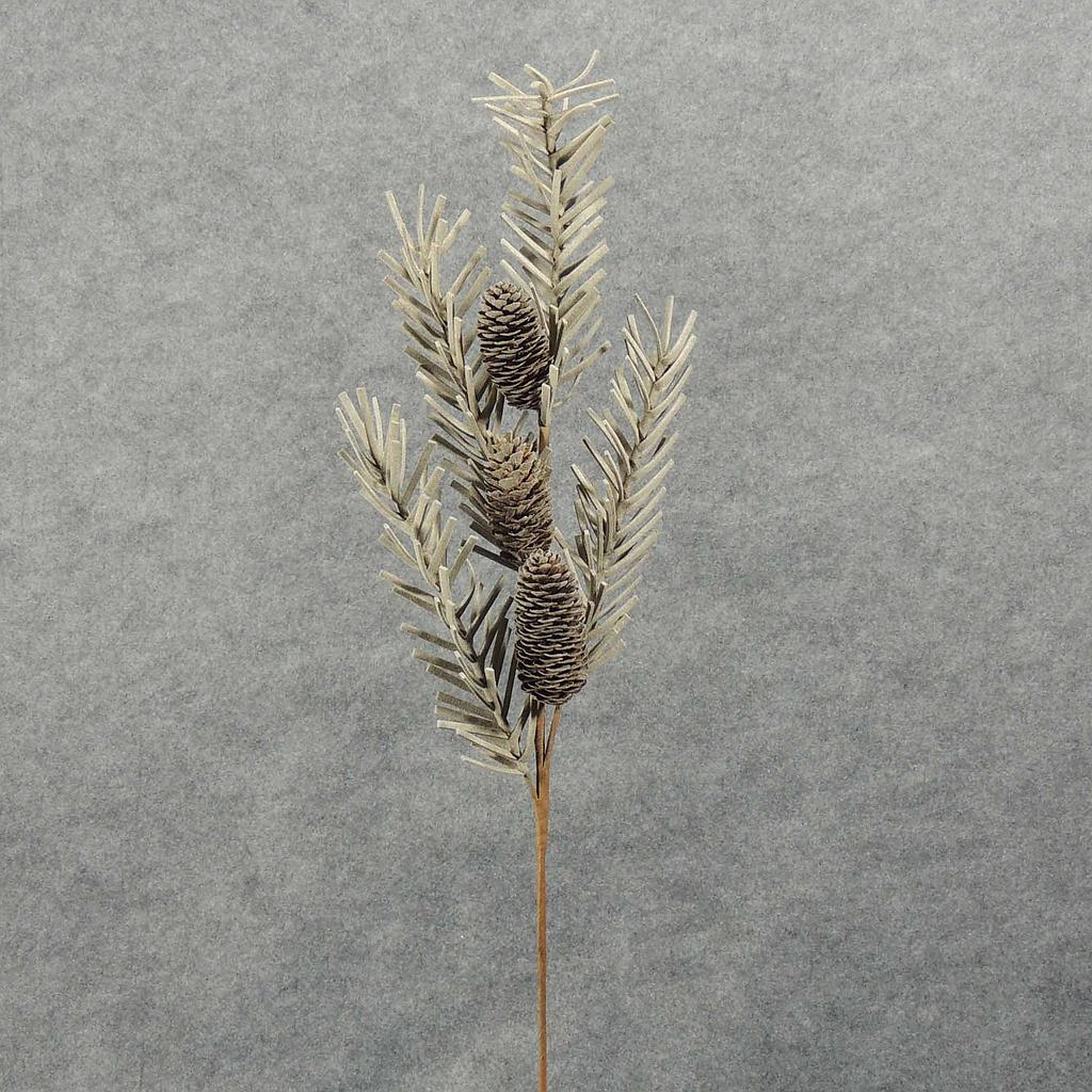 PINE FOAM SPRAY W/CONES 29"  GREY