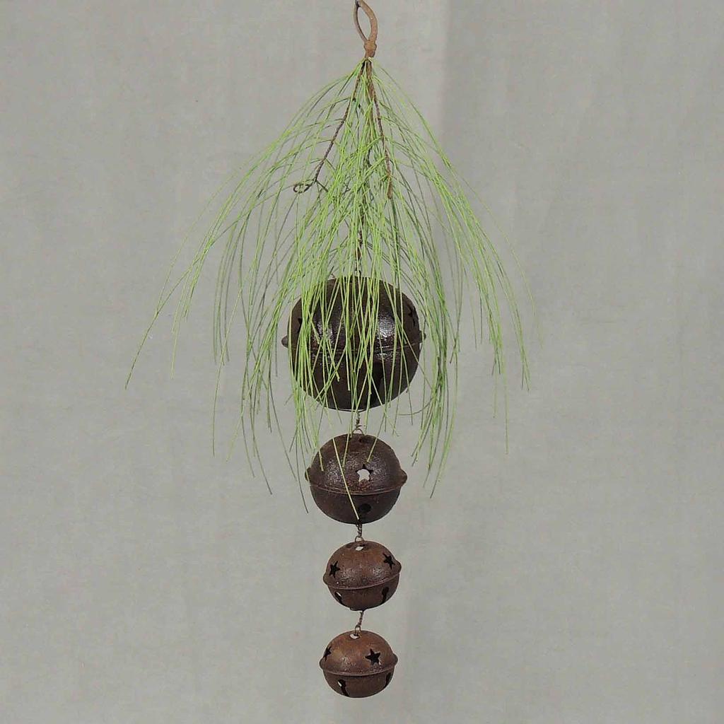 DOOR HANGER BELLS W/PINE 18" RUSTIC