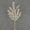 PINE SPRAY WHITE FELT 29" W/BERRIES