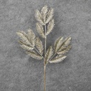 25" HEMLOCK PINE SPRAY PLATINUM GLITTERED