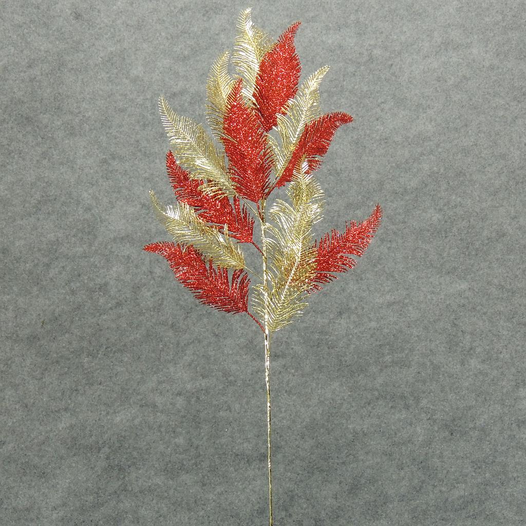 [XB4099-GRD] 30" CEDAR SPRAY LASER/GLITTER GREEN/RED