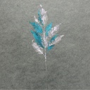 CEDAR SPRAY 30" LASER/GLITTER  SILVER/BLUE