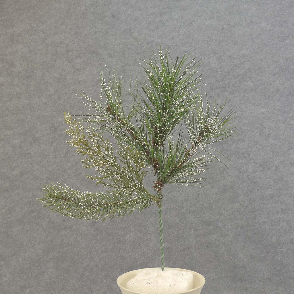 [XB5038] 12" PINE PICK MIX W/SNOW