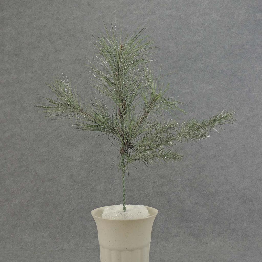 [XB5044] 12" PINE PICK MIX X4 W/SILVER GLITTER
