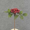 [XA6034-RED] 11" BERRY PICK W/LEAVES RED