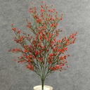 STAR FLOWER BERRY BUSH 20" RED PLASTIC