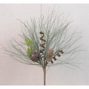 PINE SPRAY W/BELLS & CONE 19"
